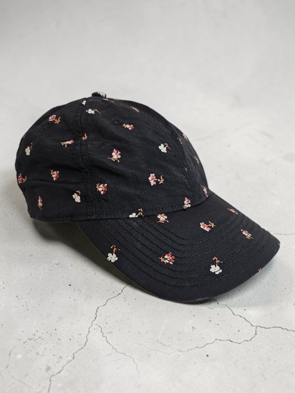 Madewell MWL Baseball Cap OS (Re)sourced Floral Sport-Luxe Adjustable Hat Black